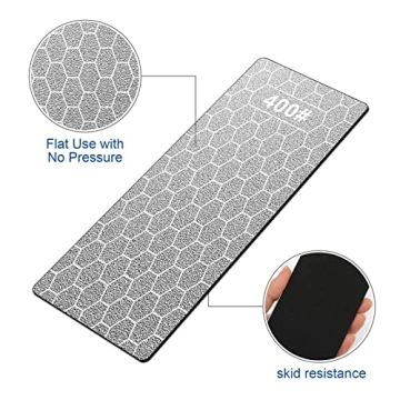 Diamond Sharpening Stone Set - 5 Pcs with Non-slip Base