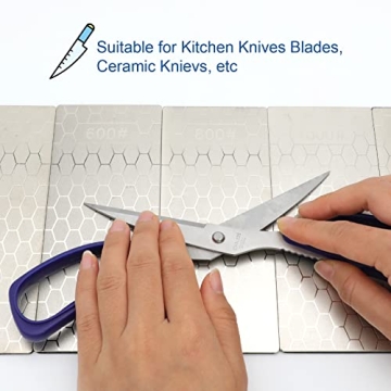 Diamond Sharpening Stone Set - 5 Pcs with Non-slip Base