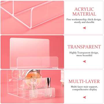 Stylish 4 Tier Acrylic Perfume Organizer: Space-Saving Display Stand