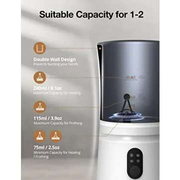 Electric Milk Frother for Hot & Cold Foam - RATRSO