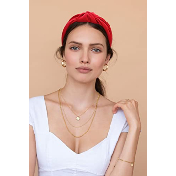 Stylish Red Satin Silk Headband for Women