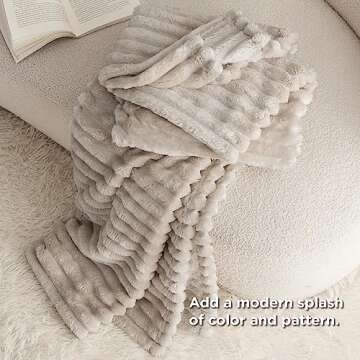 Cozy Bedsure Throw Blanket - Ultra Soft & Stylish