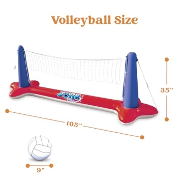 Inflatable Pool Float Set Volleyball Basketball Summer Fun