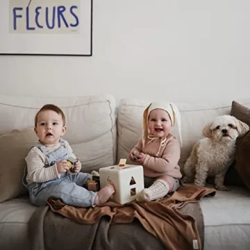 Mushie Shape Sorting Box for Toddlers - Safe Learning Toy