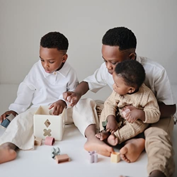 Mushie Shape Sorting Box for Toddlers - Safe Learning Toy