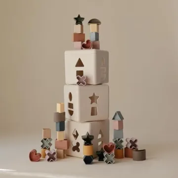 Mushie Shape Sorting Box for Toddlers - Safe Learning Toy