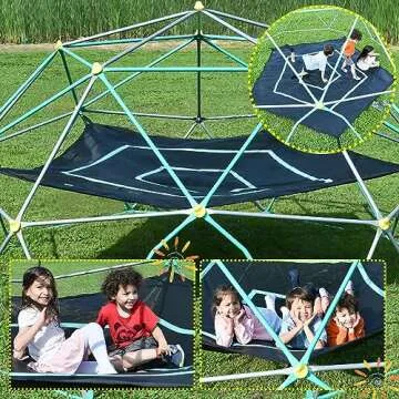Merax 13FT Climbing Dome with Hammock, Outdoor Geometric Dome Climber Play Center for Kids 3-10 Supp...