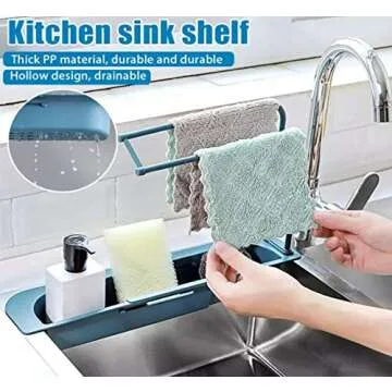 Telescopic Sink Storage Rack | Adjustable Caddy for Kitchen