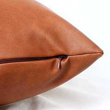 LYDTICK 6 Pack Boho Throw Pillow Covers 18x18 inch – Stylish Faux Leather Designs for Home