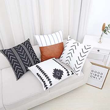 LYDTICK Boho Throw Pillow Covers 6 Pack for Modern Decor
