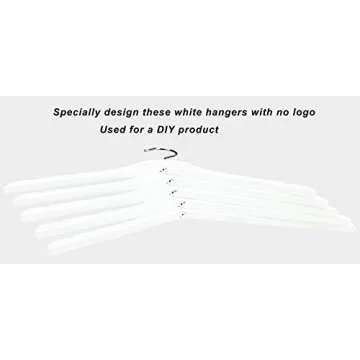 Premium Solid Wood Bridal Wedding Dress Hangers, Beautiful Wooden Shirt Suit Coat Jacket Clothes Hangers-360° Strong Swivel Hook-Extra Smooth Finish-Smoothly Cut Notches-10 Pack- White Color LM01B
