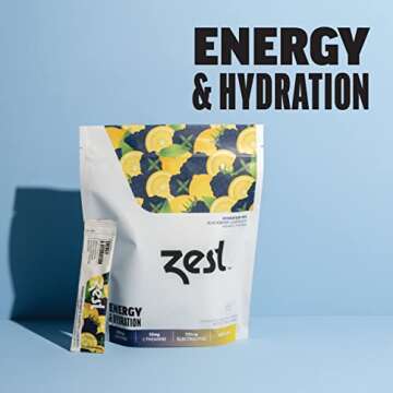 Zest Electrolyte Hydration Powder - Mix w/Water - 14 Packets - Low Sugar Liquid Enhancer (1 Pack (14...