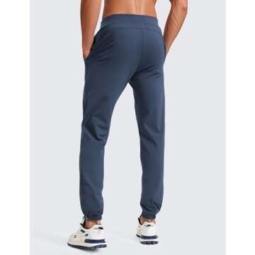 CRZ YOGA Mens 4-Way Stretch Golf Joggers with Pockets 32" - Track Gym Athletic Workout Hiking Pants ...