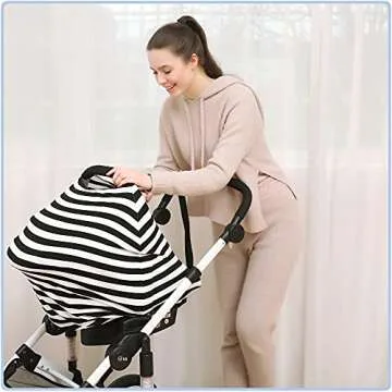 Car Seat Covers High Stretchy for Babies and Nursing