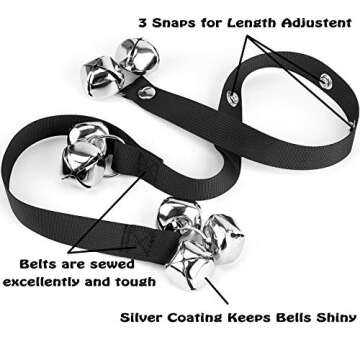 Luckyiren Upgraded Puppy Bells Dog Doorbells for Door Knob/Potty Training/Go Outside-Dog Bells for P...
