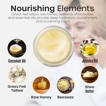 Hydrating Organic Beef Tallow Balm for Natural Skincare