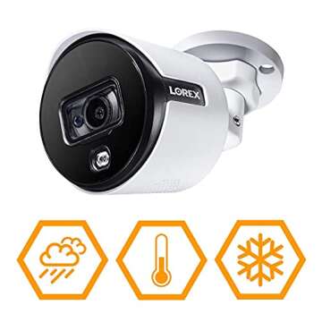 Lorex Indoor/Outdoor 4K Analog Security Camera, Add-On Bullet Camera for Wired Surveillance System, ...