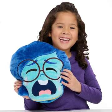Inside Out 2 Flip-A-Mood Reversible Plush Joy/Sadness - Kids Toy from Just Play