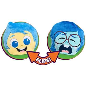 Inside Out 2 Reversible Plush Joy/Sadness - Fun Kids Toy