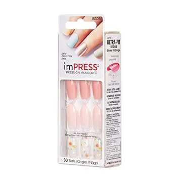 Kiss Impress Press-on Gel Nails with Purple Glitter