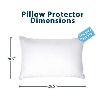 ComfiLife 100% Waterproof Pillow Protectors Zippered Pillow Covers Set of 2, Standard