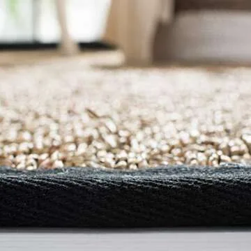 SAFAVIEH Natural Fiber Collection Runner Rug - 2'6" x 10', Natural & Black, Border Basketweave Seagrass Design, Easy Care, Ideal for High Traffic Areas in Living Room, Bedroom (NF114C)