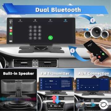 Hikity 10.26" Wireless Car Stereo with CarPlay and Android Auto