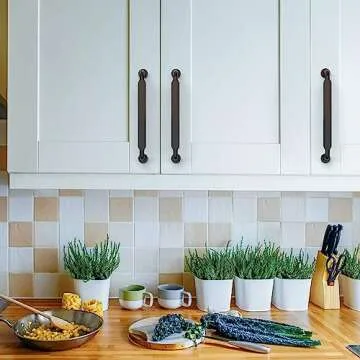 Asidrama 10 Pack 5 Inch(128mm) Oil Rubbed Bronze Kitchen Cabinet Handles, Cabinet Pulls Kitchen Cabinet Hardware for Cupboard Drawer Pulls