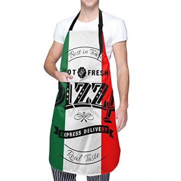 EZYES Pizza Apron - Adjustable Unisex Kitchen Bib Apron