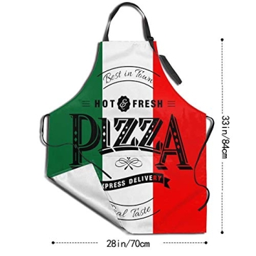 EZYES Pizza Apron - Adjustable Unisex Kitchen Bib Apron