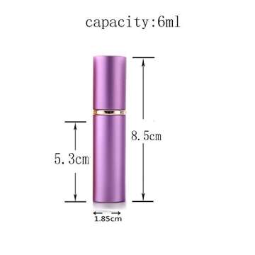 GOLF 6pcs 6ml Portable Mini Refillable Perfume Scent Aftershave Atomizer Empty Spray Bottle with 2 F...