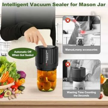 Electric Mason Jar Vacuum Sealer for Home Canning