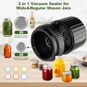 Electric Mason Jar Vacuum Sealer for Home Canning