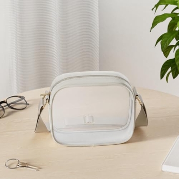 KETIEE Clear Crossbody Bag Waterproof Adjustable Strap