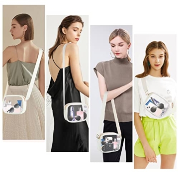 KETIEE Clear Crossbody Bag Waterproof Adjustable Strap