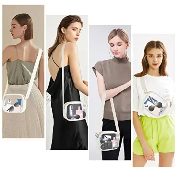 KETIEE Clear Crossbody Bag Waterproof Adjustable Strap