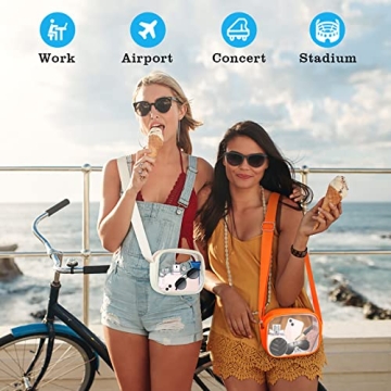 KETIEE Clear Crossbody Bag Waterproof Adjustable Strap