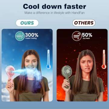HandFan 4000mAh Misting Fan - Portable Cool Relief on the Go