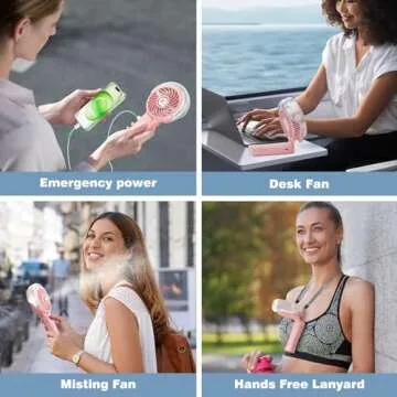 HandFan 4000mAh Misting Fan - Portable Cool Relief on the Go