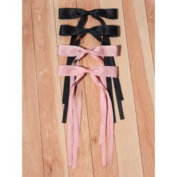 4pcs Attractive Bowknot Hair Clips for Girls and Women