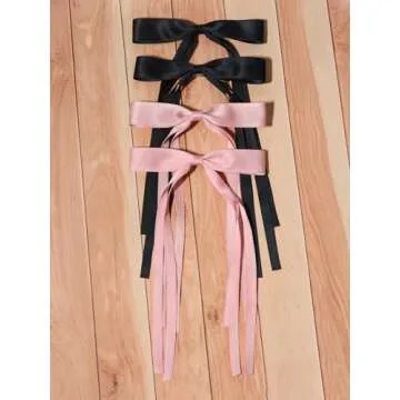 4pcs Attractive Bowknot Hair Clips for Girls and Women