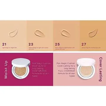 MISSHA Magic Cushion Foundation No.23 Natural Beige for light with neutral skin tone - Flawless Coverage, Dewy Finish, Easy Application for All Skin Types