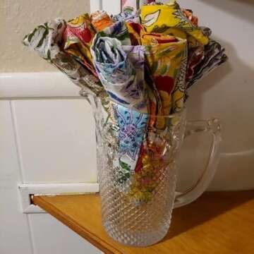 REYNOSOHOMEDECOR Cotton Cloth Napkins Set of 10 Hand Block Printed Napkin Size 16 x 16 Kitchen Dining Room Table (Multicolor)