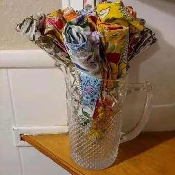 REYNOSOHOMEDECOR Cotton Cloth Napkins Set of 10 Hand Block Printed Napkin Size 16 x 16 Kitchen Dining Room Table (Multicolor)