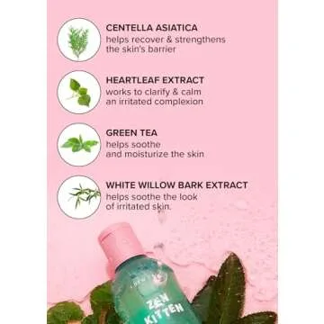 I DEW CARE Zen Kitten | Non-comedogenic Alcohol-Free Toner with Centella Asiatica | Facial Toner for Acne, Blemish-prone, and Sensitive Skin | Korean Skincare, Vegan, Cruelty-free