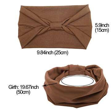 Tobeffect Headbands for Women - African Boho Style Stretchy Turbans