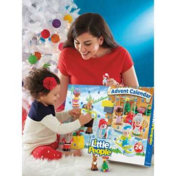 Fisher-Price Little People Toddler Toys Advent Calendar, Set of 24 Figures & Accessories for Christm...