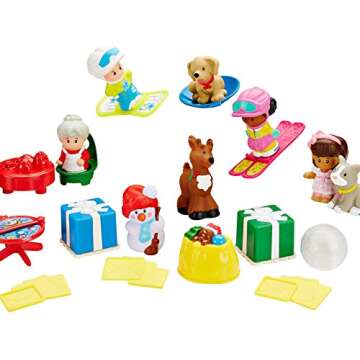 Fisher-Price Little People Toddler Toys Advent Calendar, Set of 24 Figures & Accessories for Christmas Play Ages 1+ Years