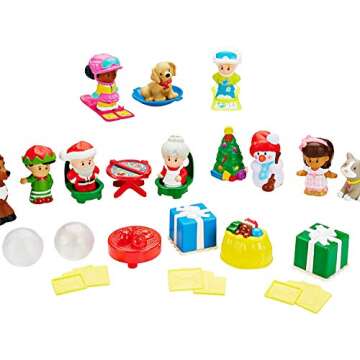 Fisher-Price Little People Toddler Toys Advent Calendar, Set of 24 Figures & Accessories for Christmas Play Ages 1+ Years