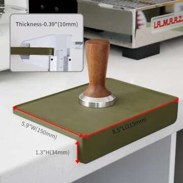 Watchget Espresso Tamping Mat - Durable Silicone Coffee Pad